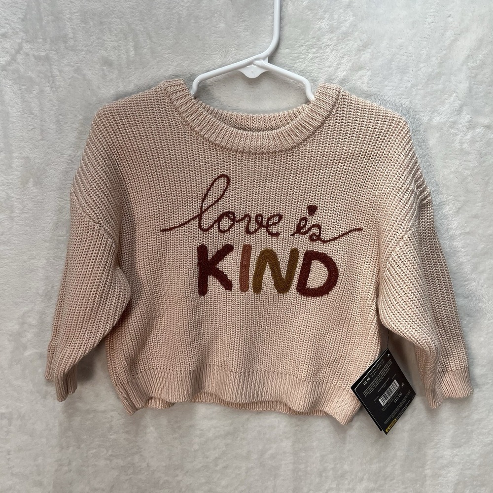 Modern Moments Embroidered Knit Sweater Baby Girl 18m Fall Cozy NEW